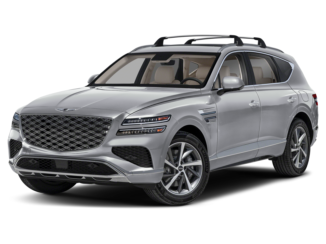 2025 Genesis GV80 2.5T in Savile Silver — front three-quarter view