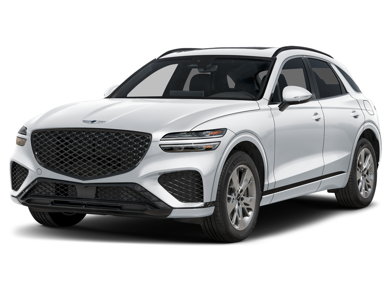 2025 Genesis GV70 3.5T Sport in Uyuni White — front three-quarter view