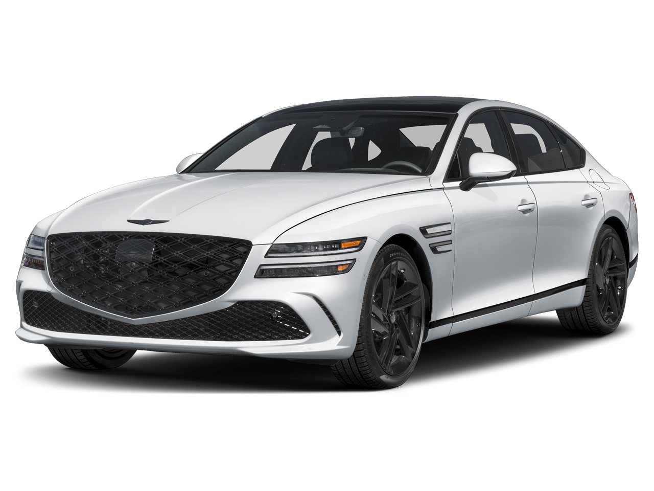 2026 Genesis G80 3.5T in Uyuni White — front three-quarter view