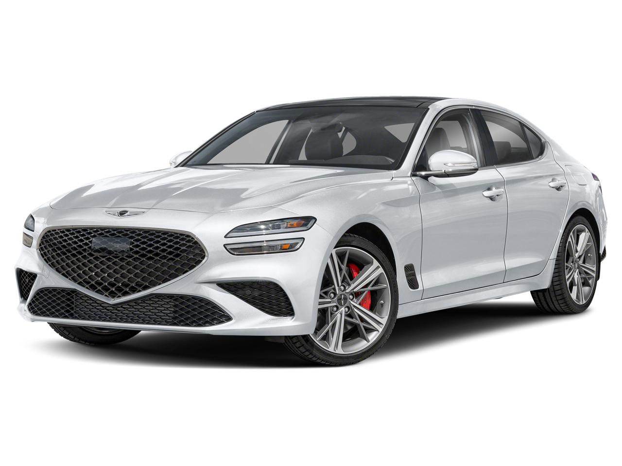 2026 Genesis G70 3.3T Sport Prestige in Uyuni White — front three-quarter view