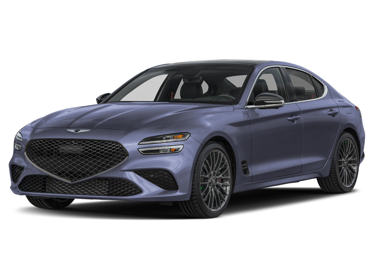 2026 Genesis G70 3.3T Prestige Graphite in Ceres Blue — front three-quarter view