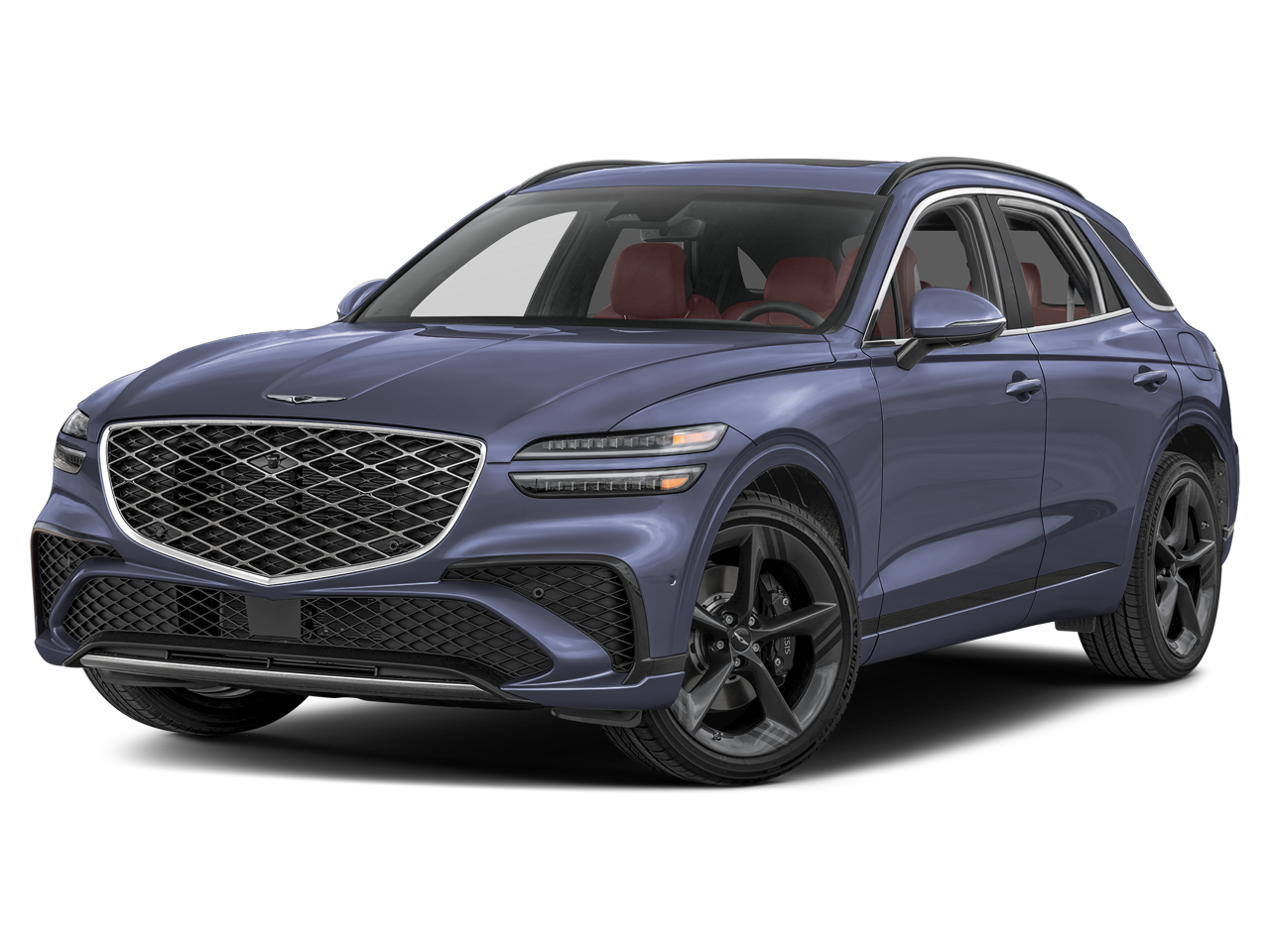 2026 Genesis GV70 3.5T Sport Prestige in Ceres Blue — front three-quarter view