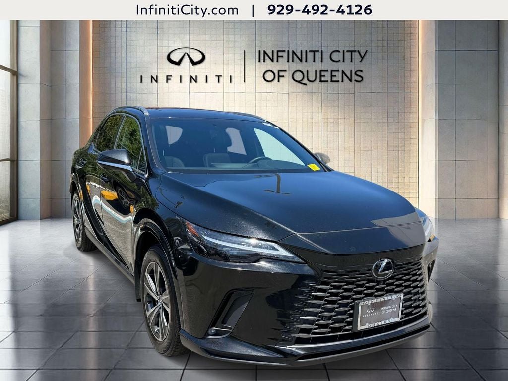2024 Lexus RX 350 Premium in Caviar — front three-quarter view