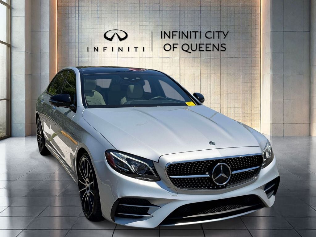 2019 Mercedes-Benz E-Class E 53 AMG® 4MATIC® in Gray — front three-quarter view
