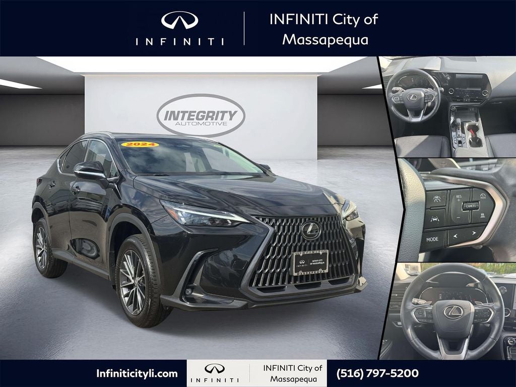 2024 Lexus NX 350 Base in Caviar — front three-quarter view