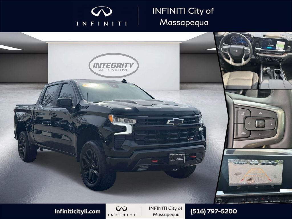 2025 Chevrolet Silverado 1500 LT Trail Boss in Black — front three-quarter view