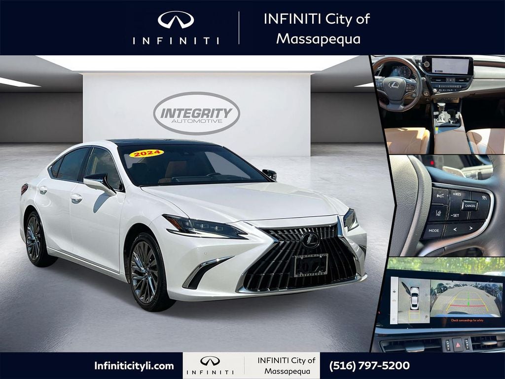 2024 Lexus ES 350 Ultra Luxury in Eminent White Pearl — front three-quarter view